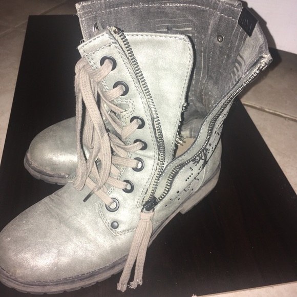 Gunmetal combat boots - Picture 6 of 7